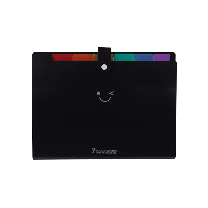 Acordeon Plastico Tamaño Carta 7 Divisiones Con Liga Merletto