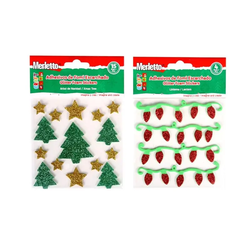 Foamy Adhesivo Escarchada Navideño Merletto