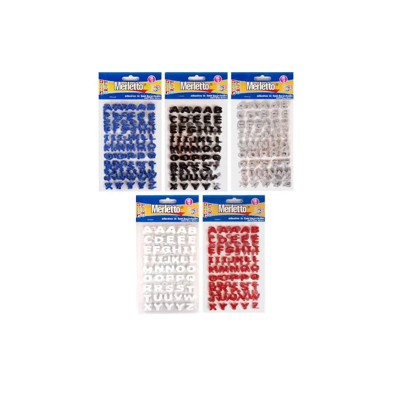 Foamy Adhesivo Letras Escarchada Surtido 32155 Merletto