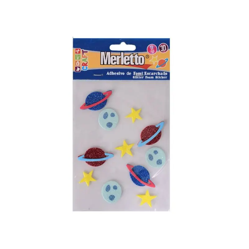 Foamy Adhesivo 3D Escarchada Figura Merletto Planetas