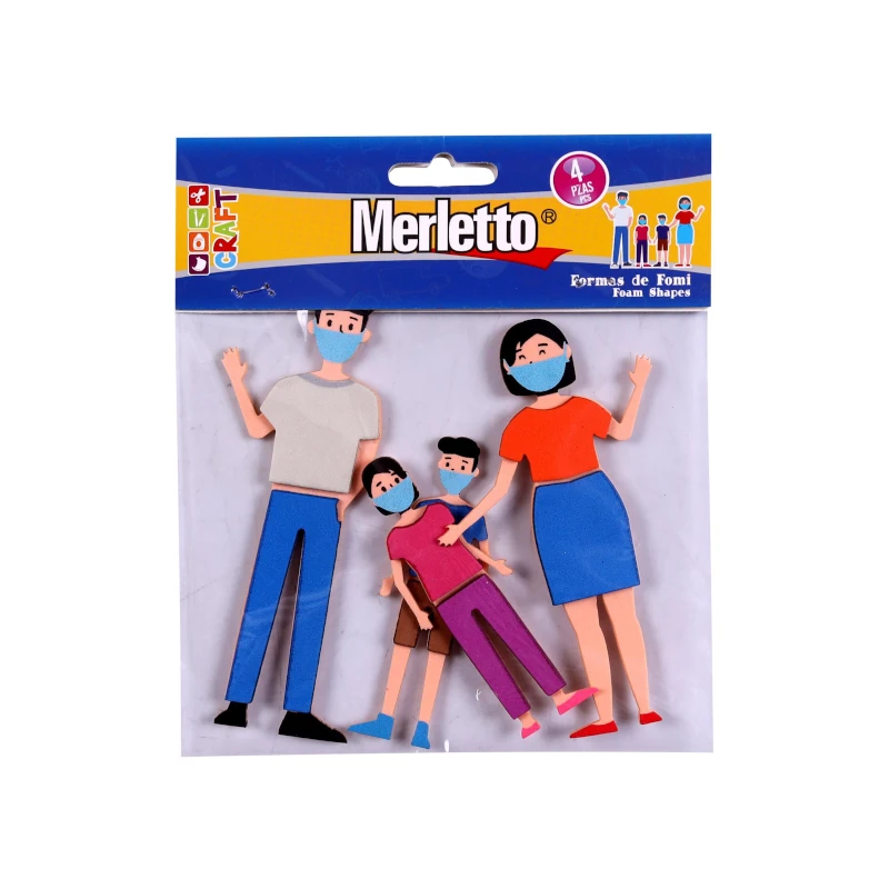 Foamy Figura Familia Paquete4 Covid Merletto