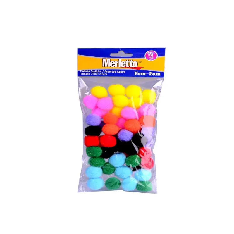 Pom Pom De Color Paquete 50 Merletto