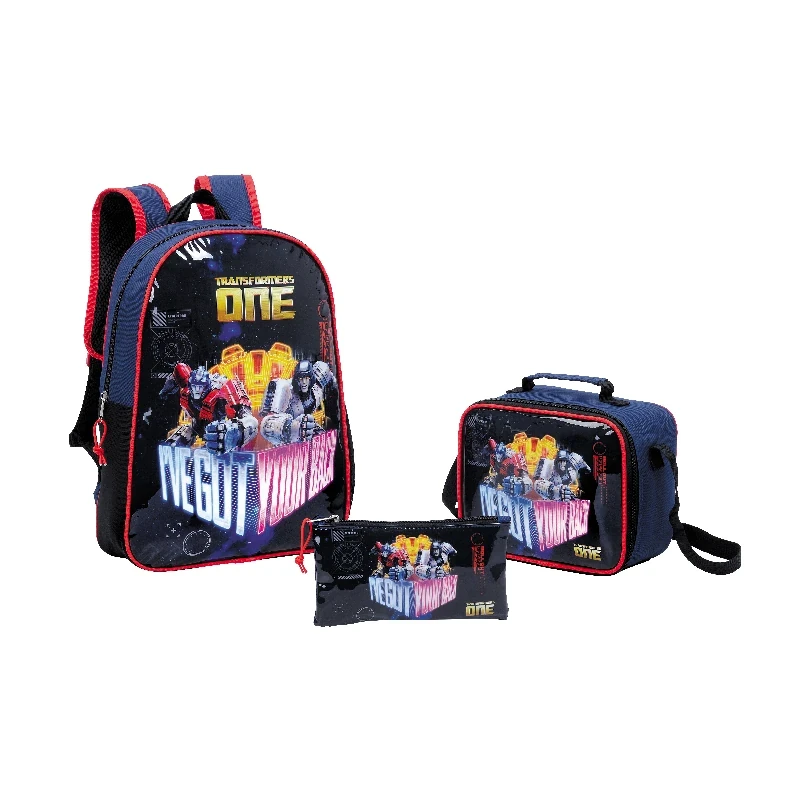 Mochila Transformers Lonchera Y Lapicero