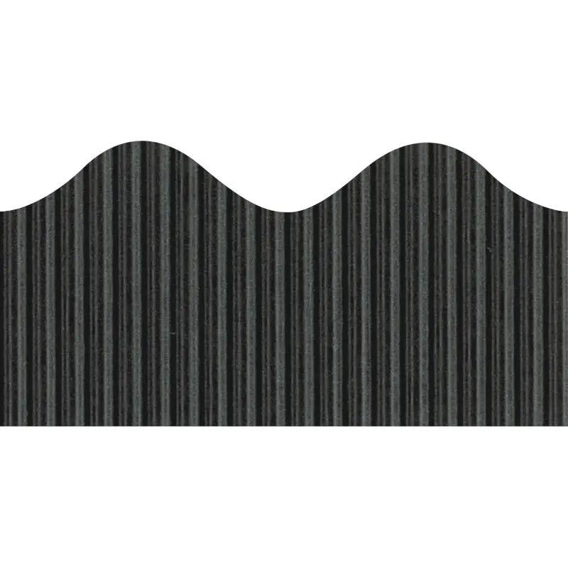 Borde Corrugado Negro 2-1/4X50'