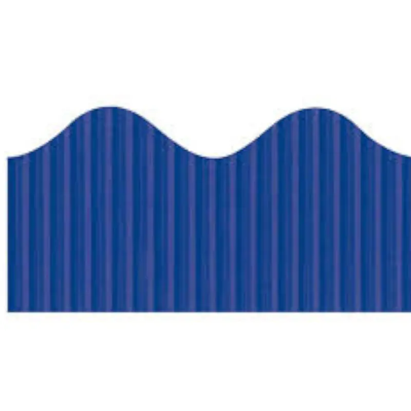 Borde Corrugado Azul Royal 2-1/4X50'