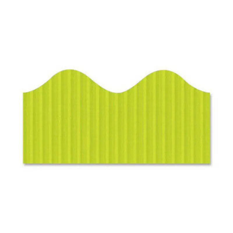 Borde Corrugado Verde Limon 2-1/4X50'
