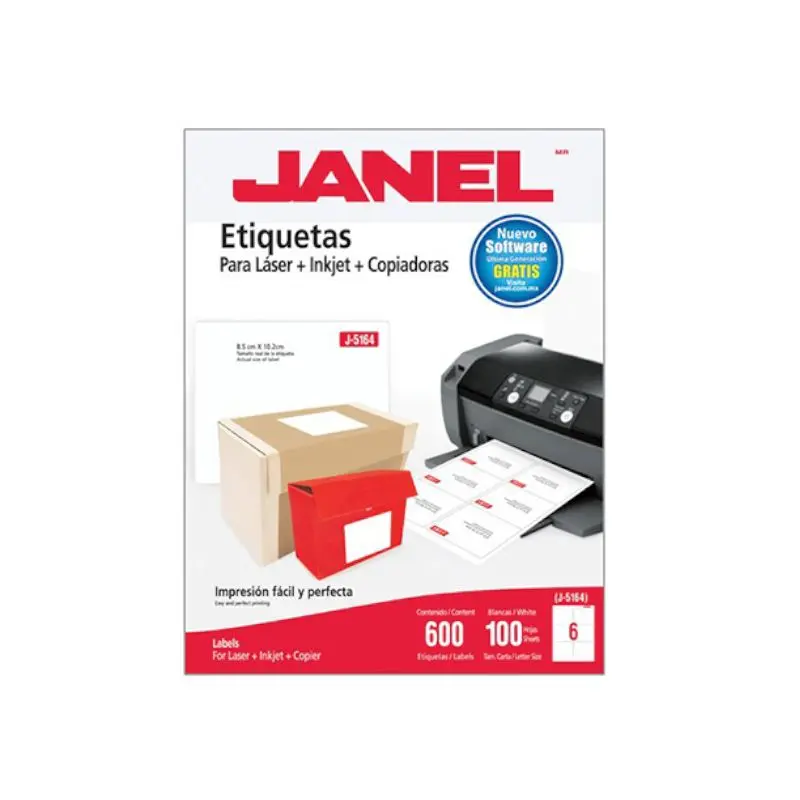 Etiqueta Janel 4 X3 1/3 Las/Ink J-5164 25 Hjs J5164