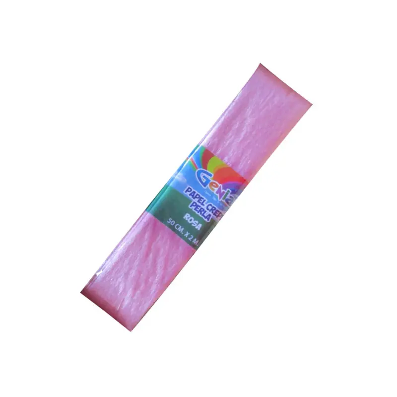 Papel Crepe Paquete10 Perla Rosa 50cmx2m