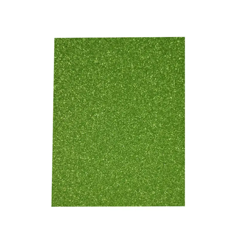 Foamy Tamaño Carta Escarchada Verde Limon Paquete10