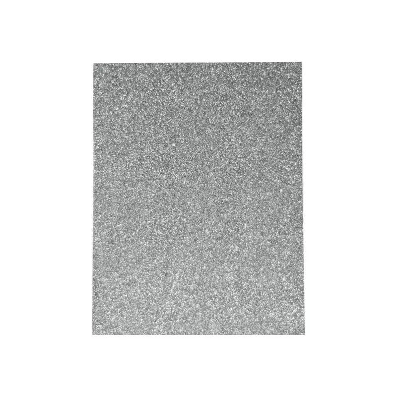 Foamy Tamaño Carta Escarchada Plata Paquete10
