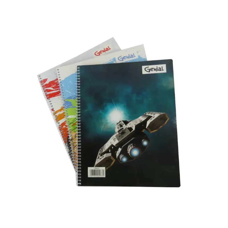Cuaderno #3 3 Materias Genial Diseños Masculinos