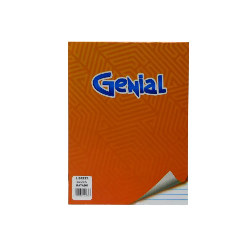 Block Rayado Tamaño Carta Genial Horizontal