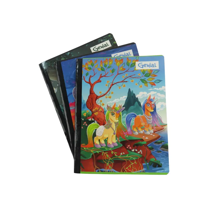 Cuaderno Cosido Grande 200 Pag Glitter Genial