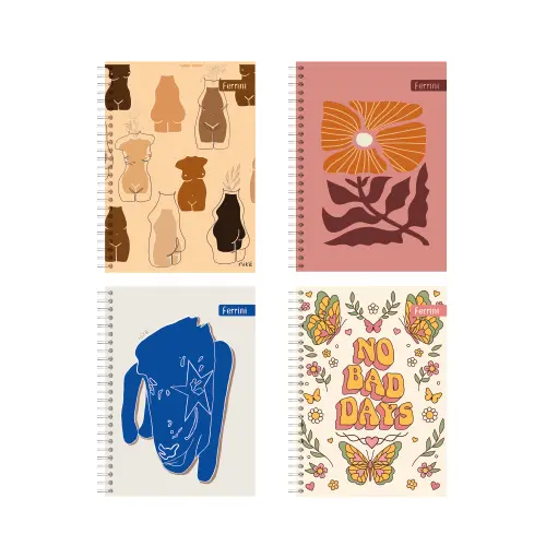 Cuaderno #3 5 (4 Materia Rayado/1 Materia Cuadro) Mat Ferrini Pd Do Surt Uv 150h