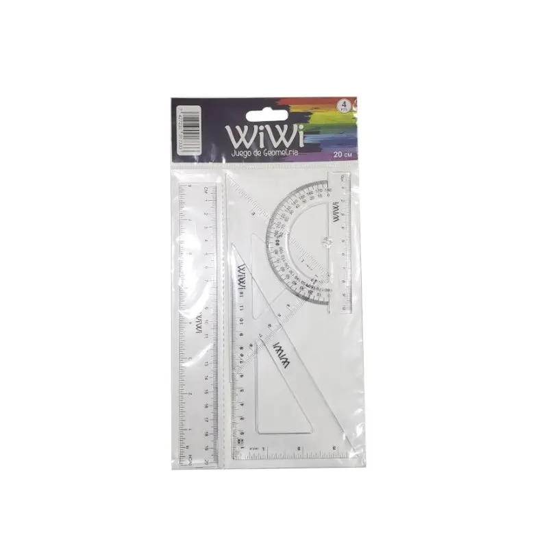 Juego Geometria 20cm 4pzs Wiwi