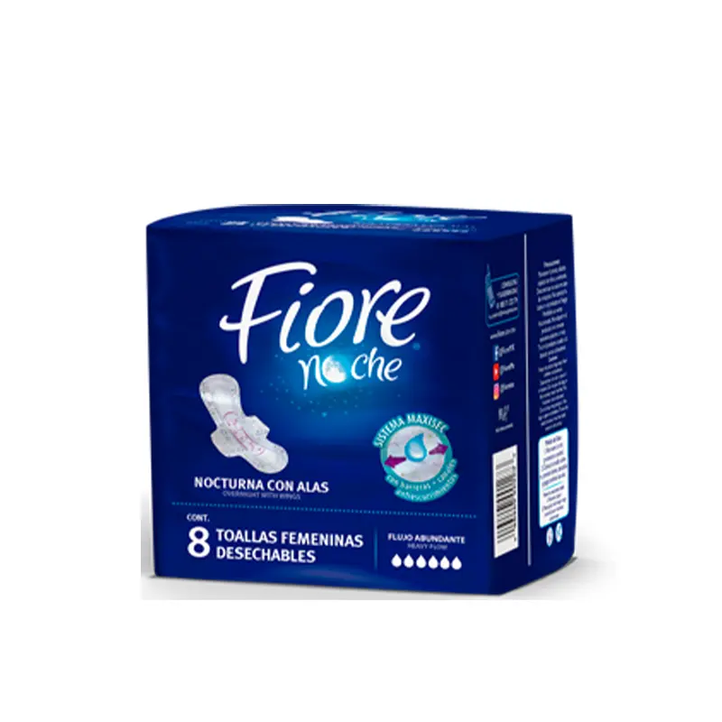 Toalla Sanit Pqt8 C/A Noct Fiore