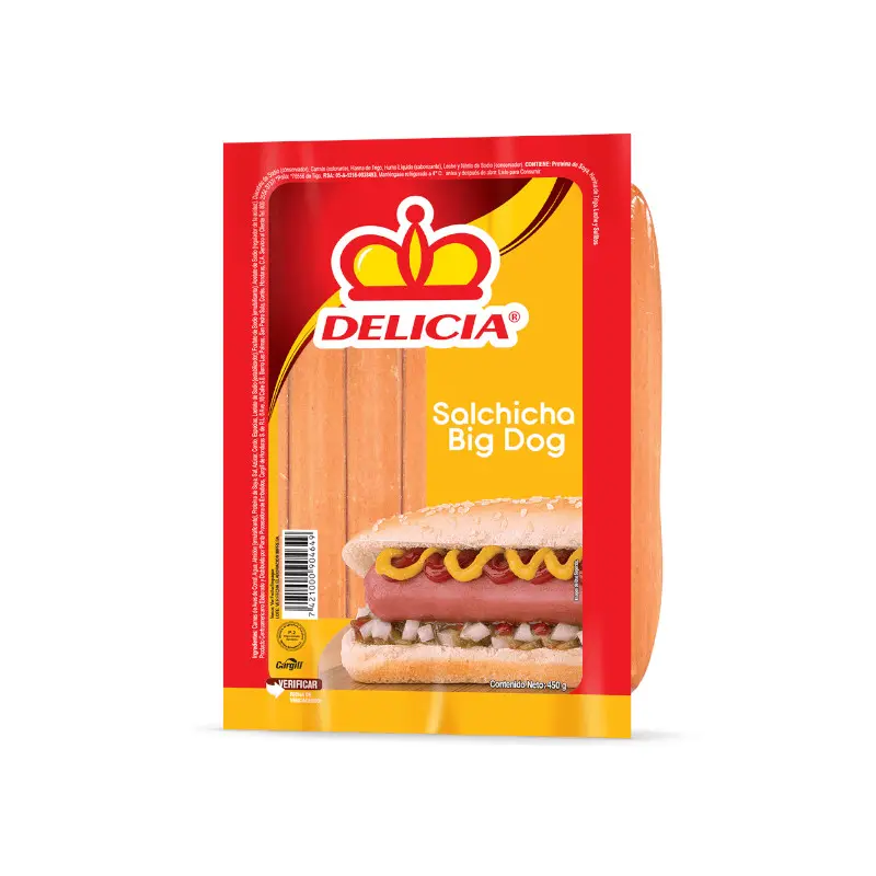 Salchicha Big Dog Delicia Pqt 450gr