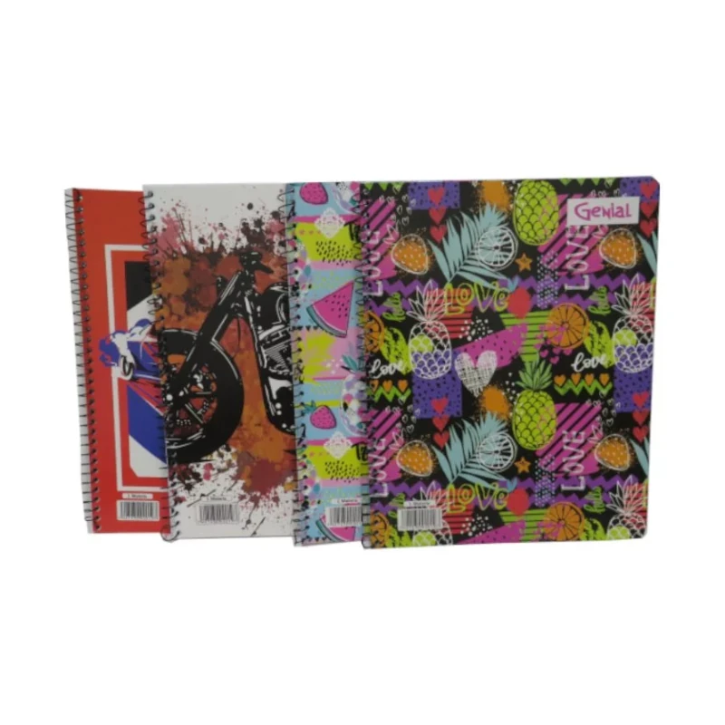 Cuaderno #3 1 Materias 70 Hojas Liso Genial Diseños Femeninos