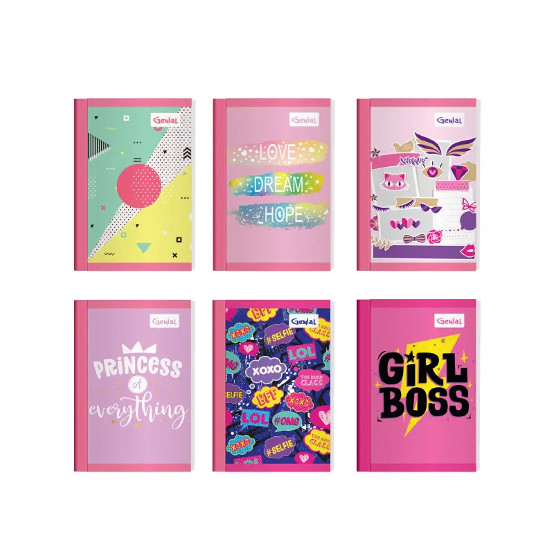 Cuaderno Cosido Grande 200 Pag Genial Diseños Niña