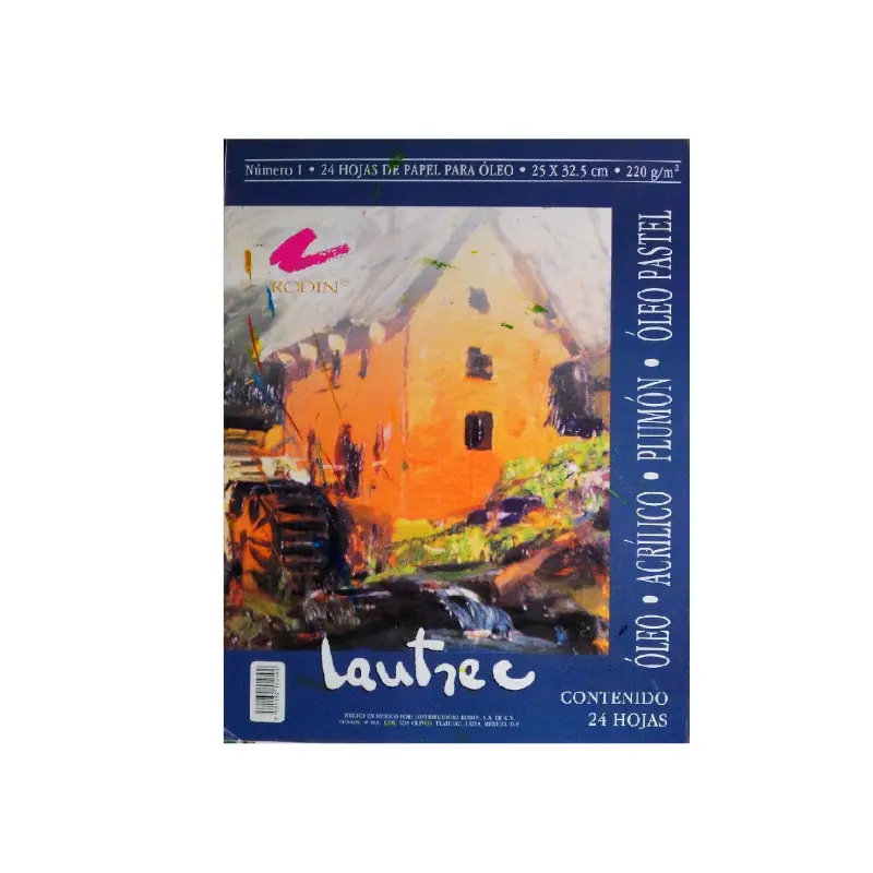Block P/Pintura Oleo #1 24 Hjs 220Gr 25X32.5Cm Rodin