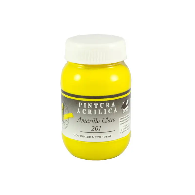 Pintura Acrilica 100 Ml Amarillo Claro Politec