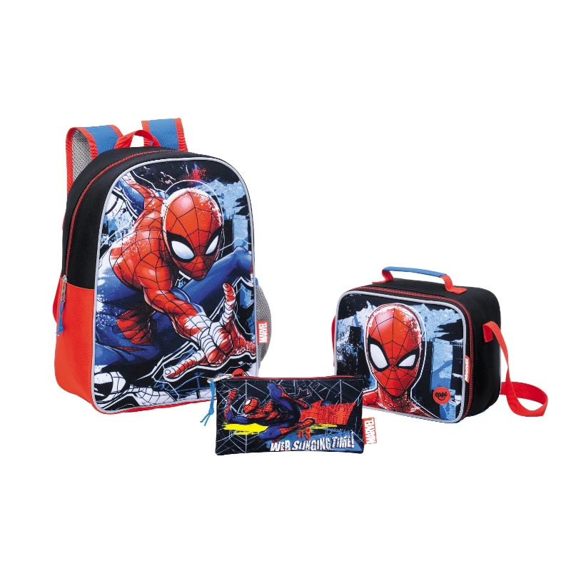 Mochila Spider Man  Lonchera Y Lapicero