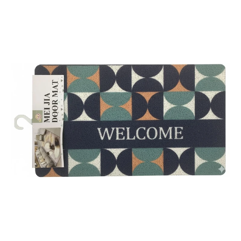 Alfombra Para Puerta 38X58Cm Azul