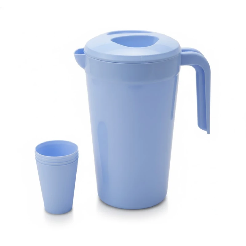 Pichel Plastico Con Vasos