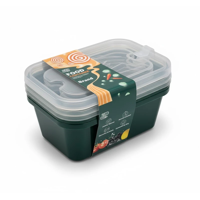 Recipiente Plastico Con Tapa 3Pzs