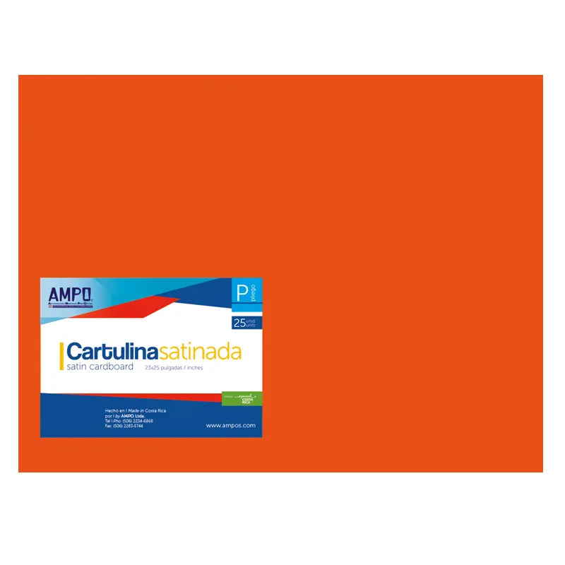 Cartulina Lustre Naranja 58X63Cm