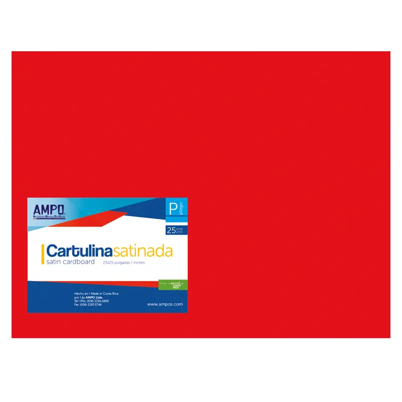 Cartulina Lustre Rojo 58X63Cm