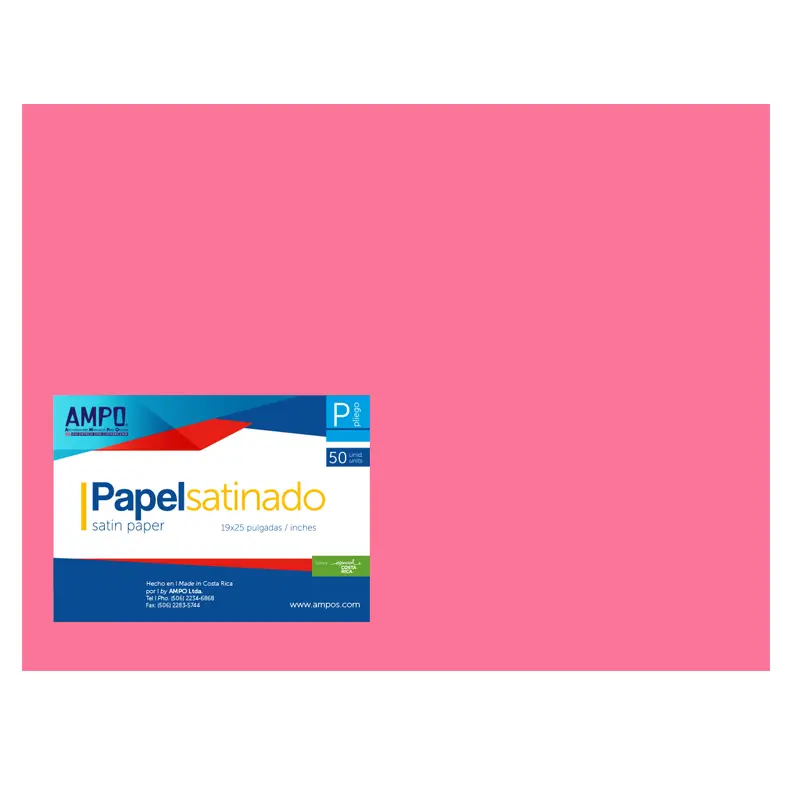 Cartulina Lustre Rosado Oscuro 58X63Cm