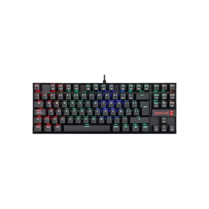 Teclado Redragon Gaming Kumara Usb Negro Rgb Tkl Switch Rojo K552 Mecanico