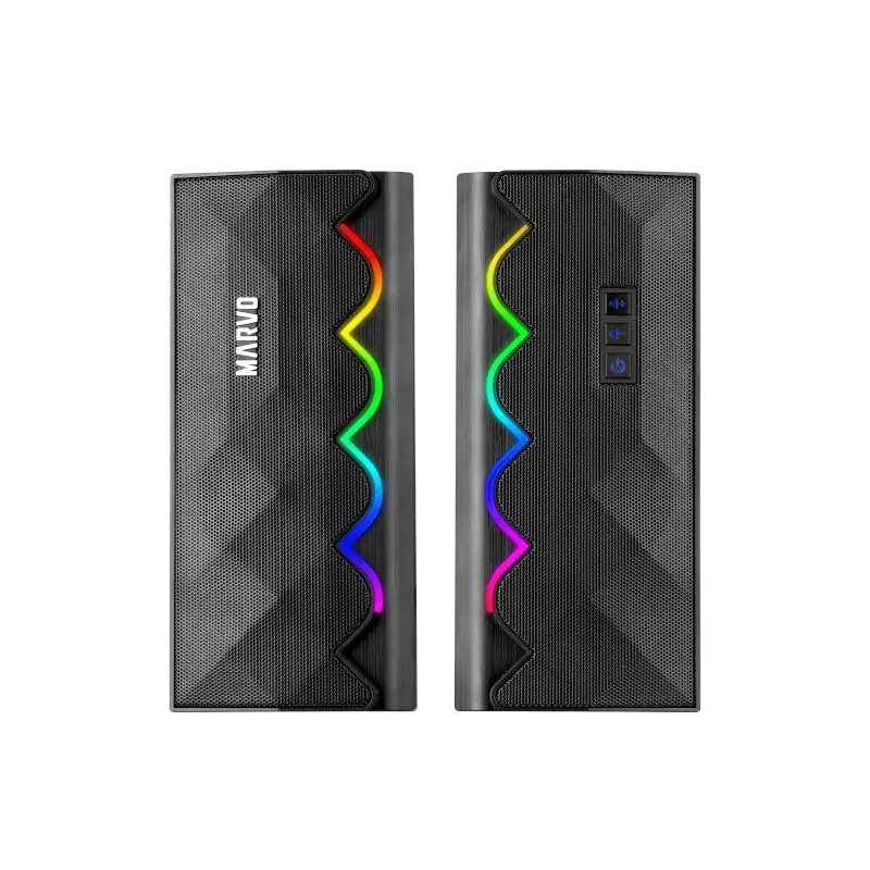 Parlante Marvo Gaming 2.0 3W Inalambrico Rgb Negro Sg-269