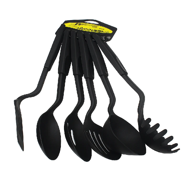 Utensilio Plastico Cucharon 6Pzs Neg