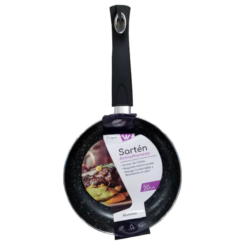 Sarten 20 Cm No Adherible Negro Wiwi