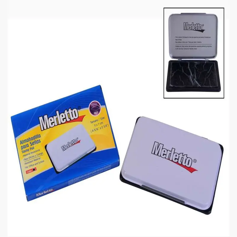 Almohadilla Para Sello Negro #1 Merletto 11X7cm