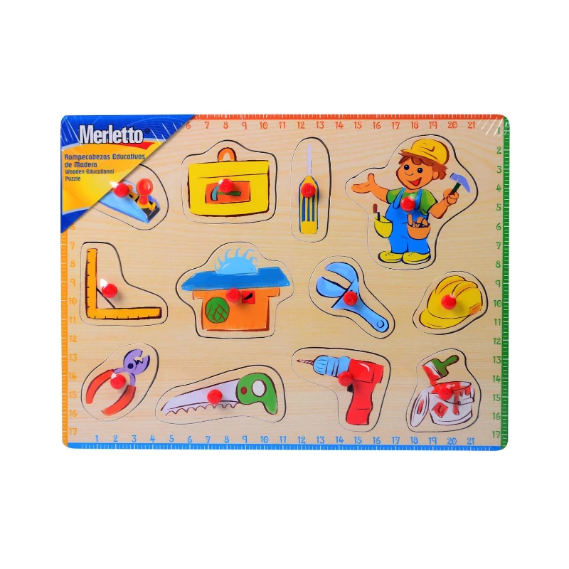 Rompecabeza Madera Herramientas Merletto 51839