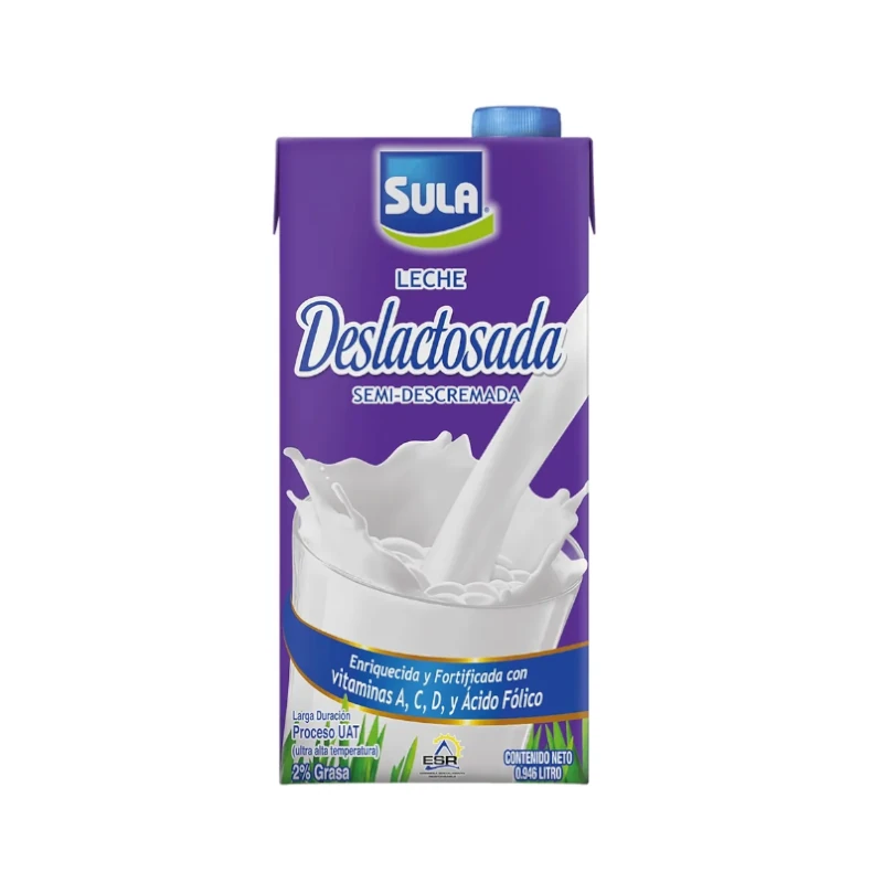 Leche Sula Deslactosada Semi Descremada Cja 946lt