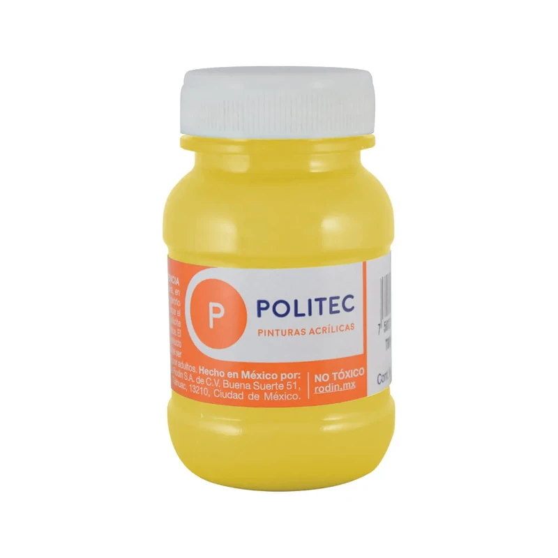 Pintura Acrilica 100 Ml Amarillo 318 Politec