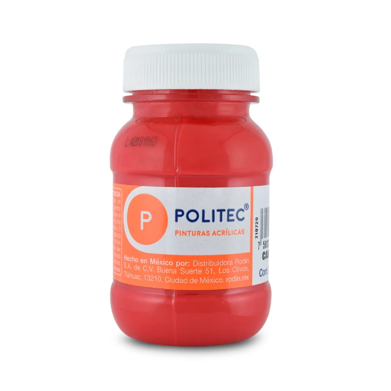 Pintura Acrilica 100 Ml Carmin 319 Politec