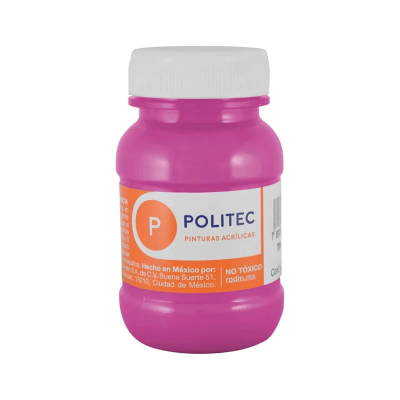 Pintura Acrilica 100 Ml Rosa Mexico Politec