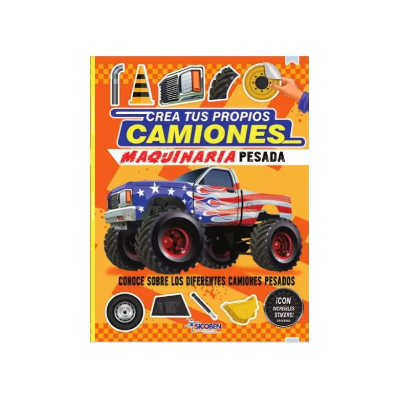 Libro De Actividades Crea Tus Propios Camiones Y Motocicleta Con Stickers 48 Pag