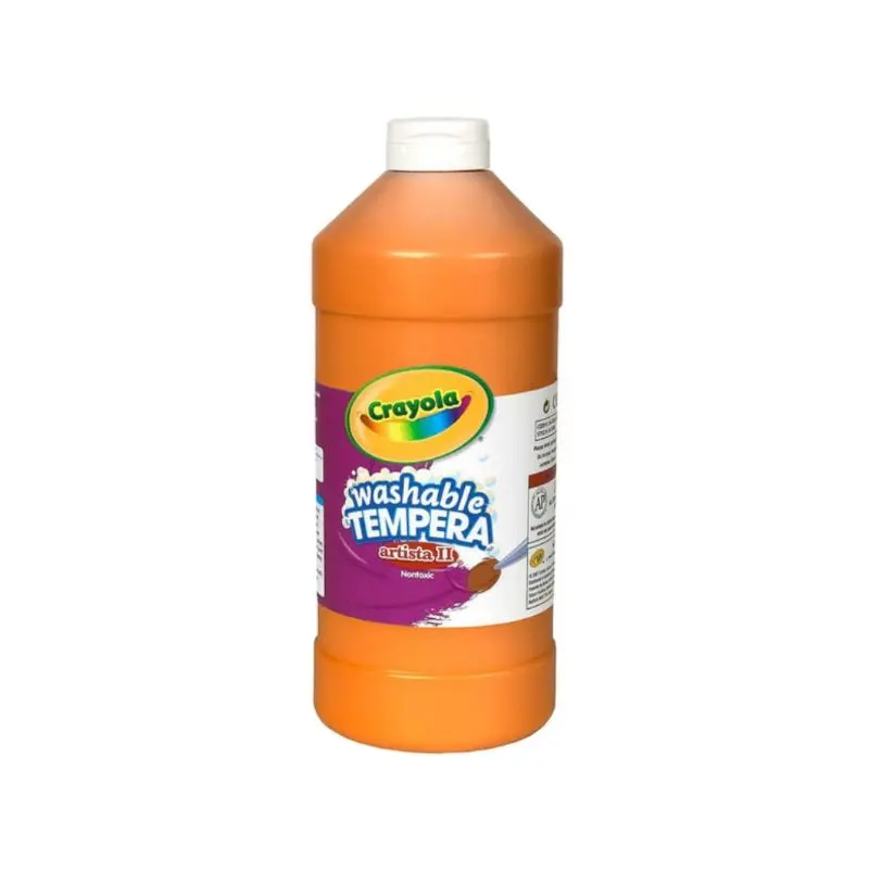 Tempera Crayola 16Oz Naranja Lavable Artista II