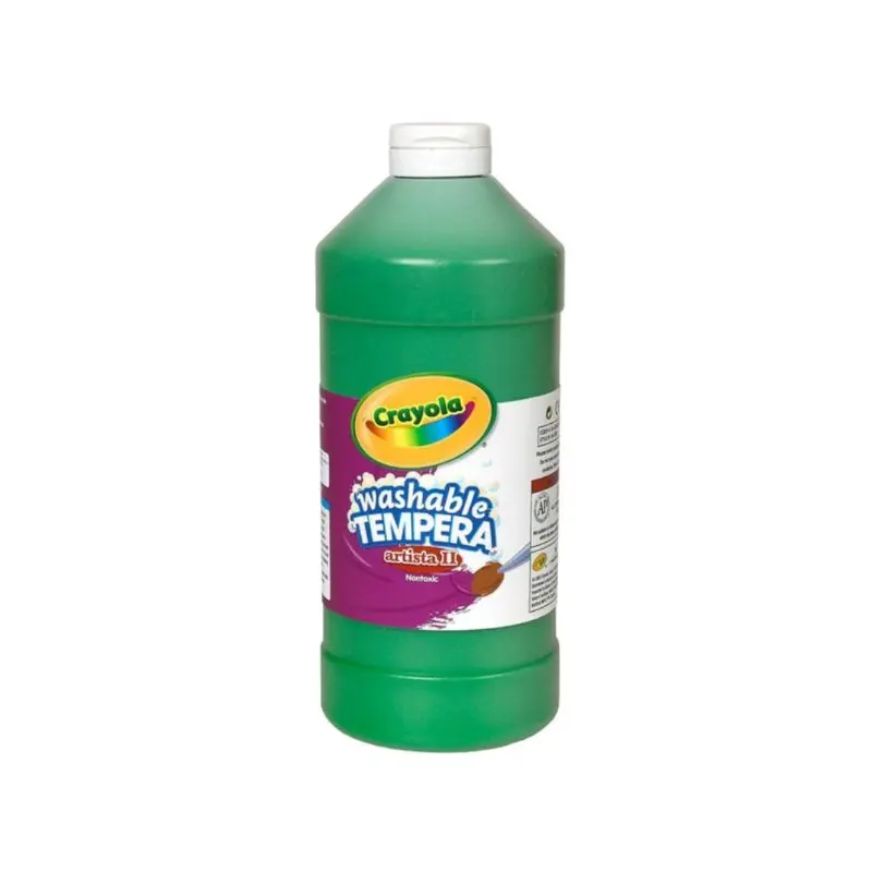Tempera Crayola 16Oz Verde Lavable Artista II