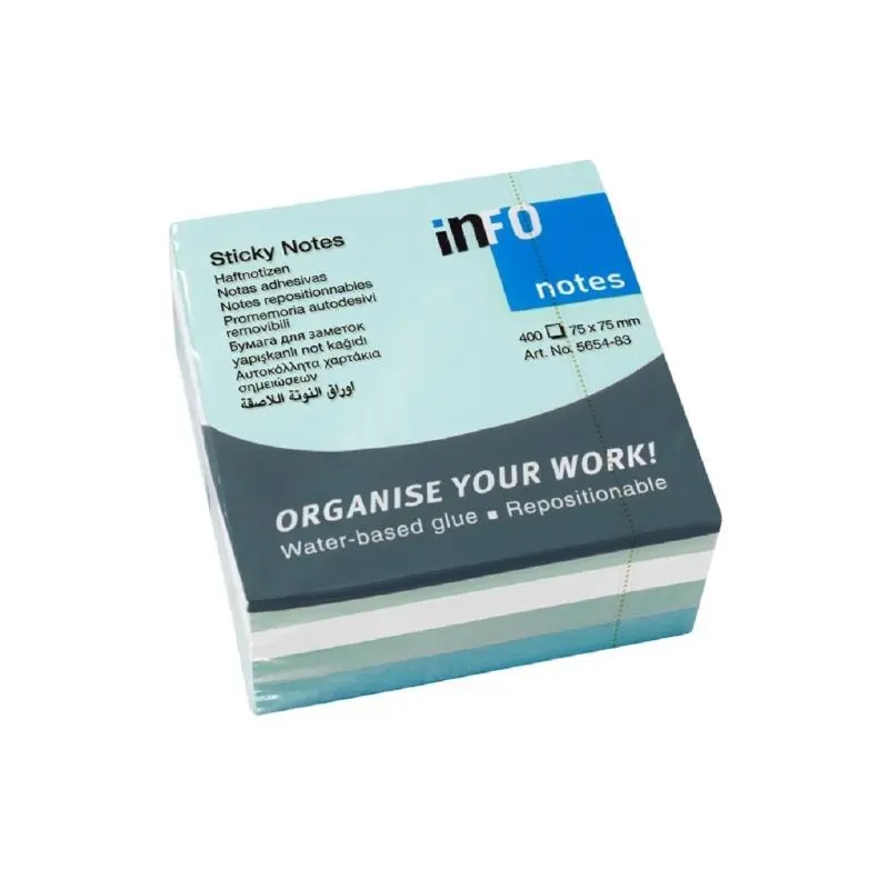 Nota Adhesiva Infonote 3X3 Surtido Cubo 5654-83 400 Hjs