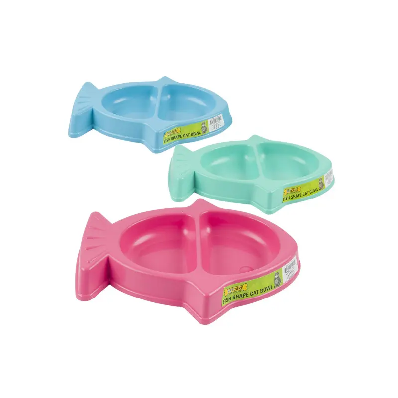 Plato Mascota Plastico Diseño Pez