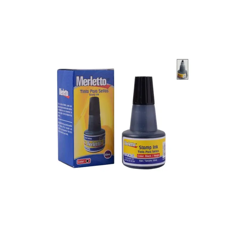 Tinta Merletto Gotero 30ml Negro