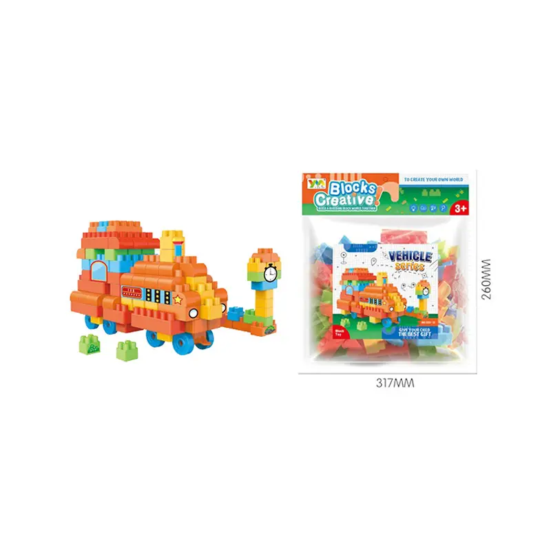 Juego De Bloques Bolsa 129 Piezas Tren