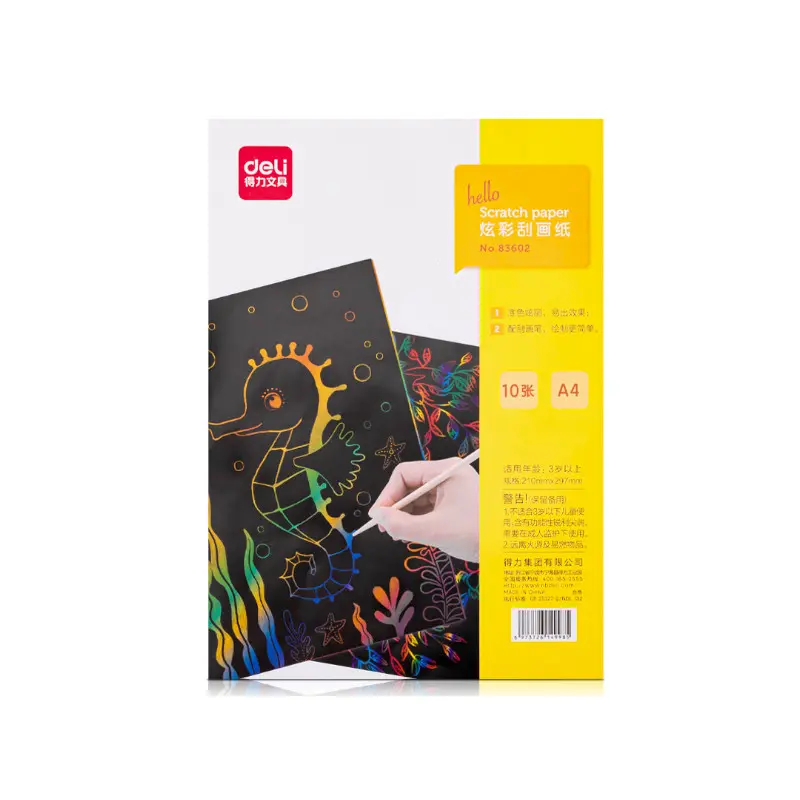 Cartulina Raspable A4 Paquete 10 Deli